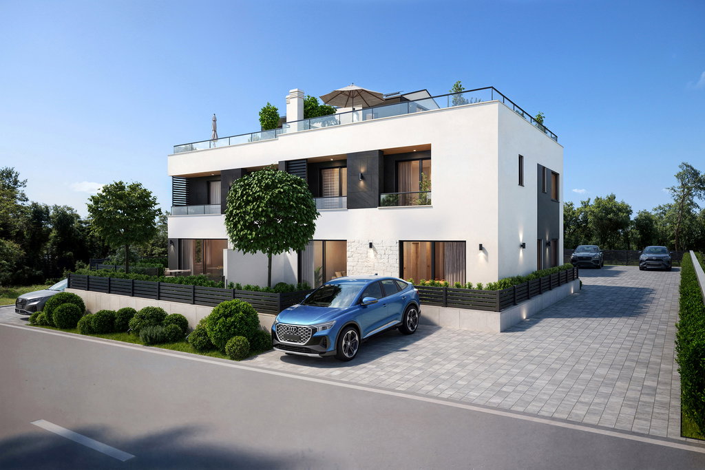 Istra, Poreč, moderna kuća u nizu s bazenom, 168,18 m2