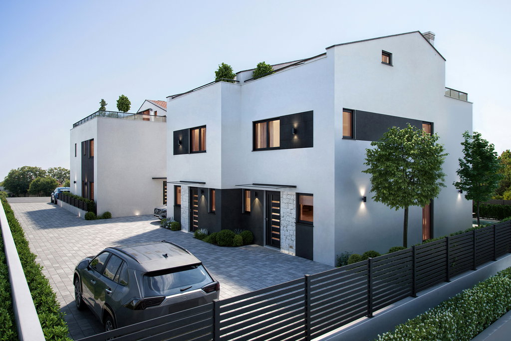 Istra, Poreč, moderna kuća u nizu s bazenom, 126,34 m2