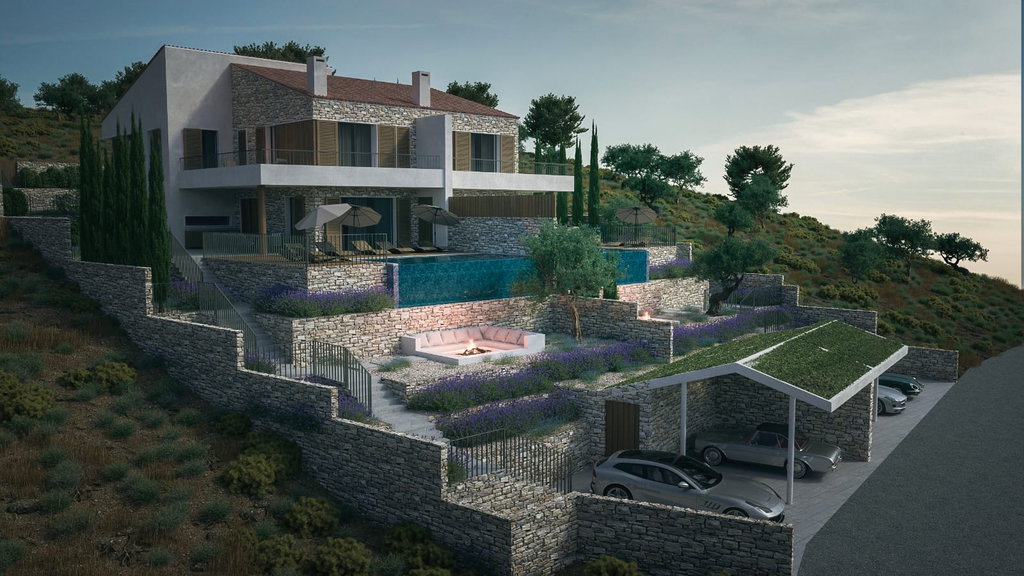 Otok Cres,  Martinšćica, luksuzna kuća s bazenom i predivnim pogledom na more, 267,48 m2