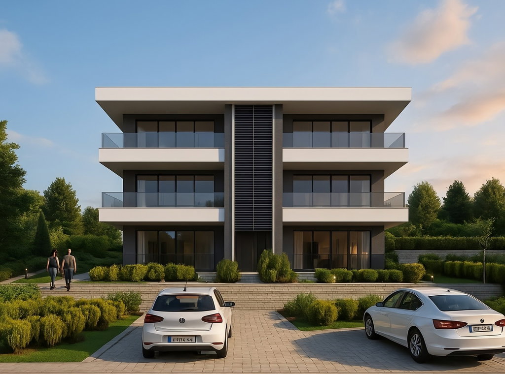 Krk, Omišalj, stan S5 u novogradnji uz more, na prodaju