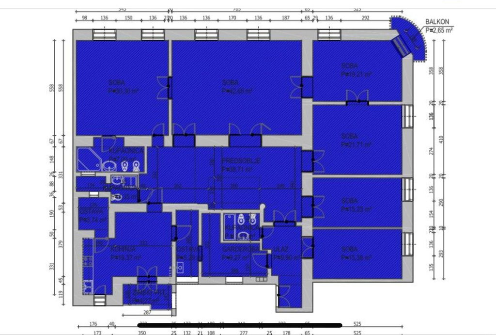 Zagreb, centar, stan 250 m2, investicija za najam